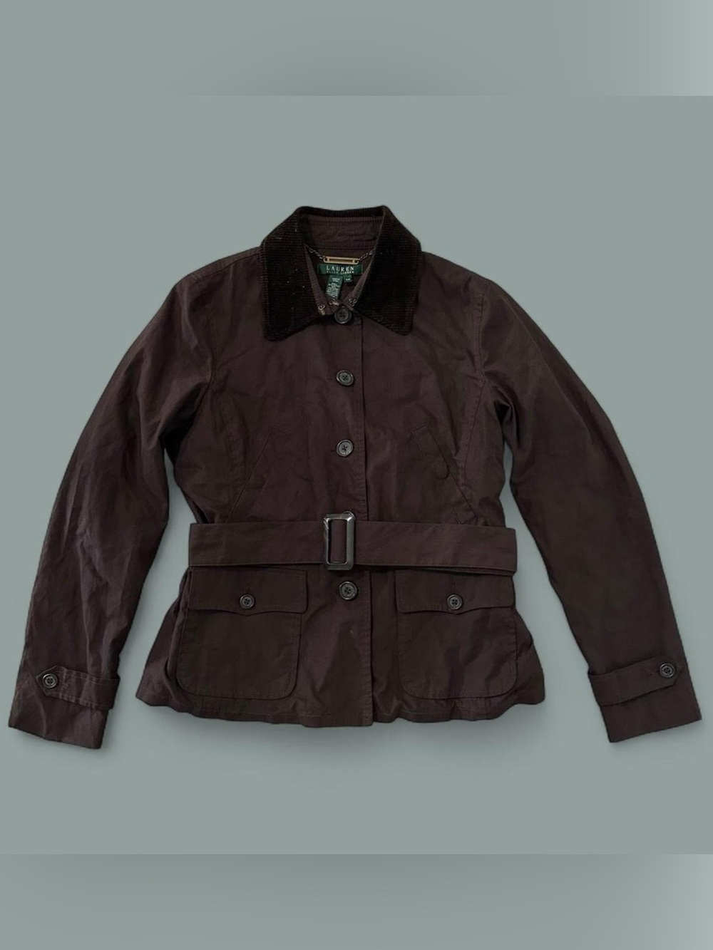 Lauren Ralph Lauren Brown Belted Utility Jacket